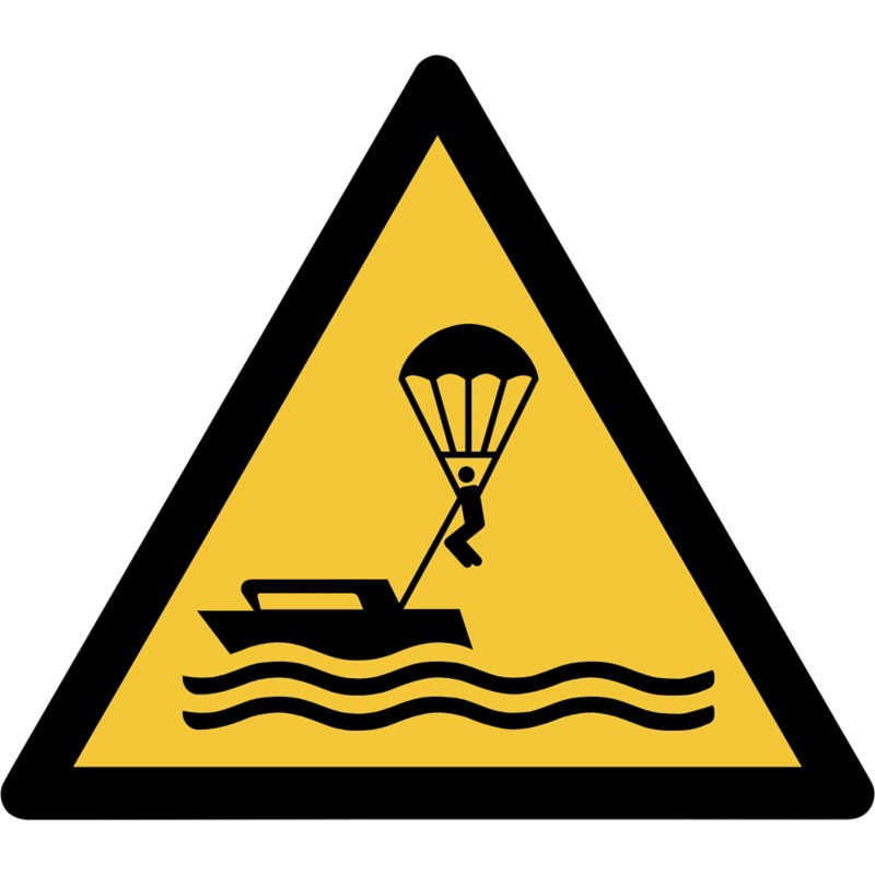 Djois Warnschild Warnung vor Parasailing Klebstoff, einschraubbar PP (Polypropylen) 20 (B) x 0,14 (H) cm 3 Stück