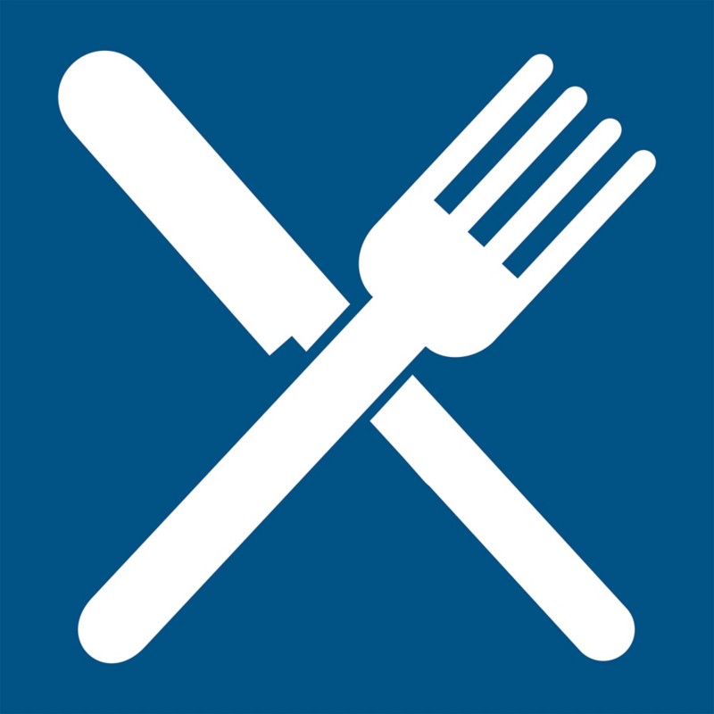 Djois Warnschild Restaurantschild Klebstoff, einschraubbar PP (Polypropylen) 10 (B) x 0,14 (H) cm