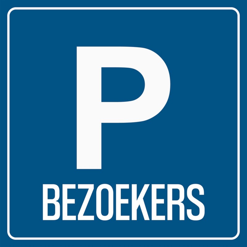 Djois Warnschild Besucherparkplatz Klebstoff, einschraubbar PP (Polypropylen) 10 (B) x 0,14 (H) cm