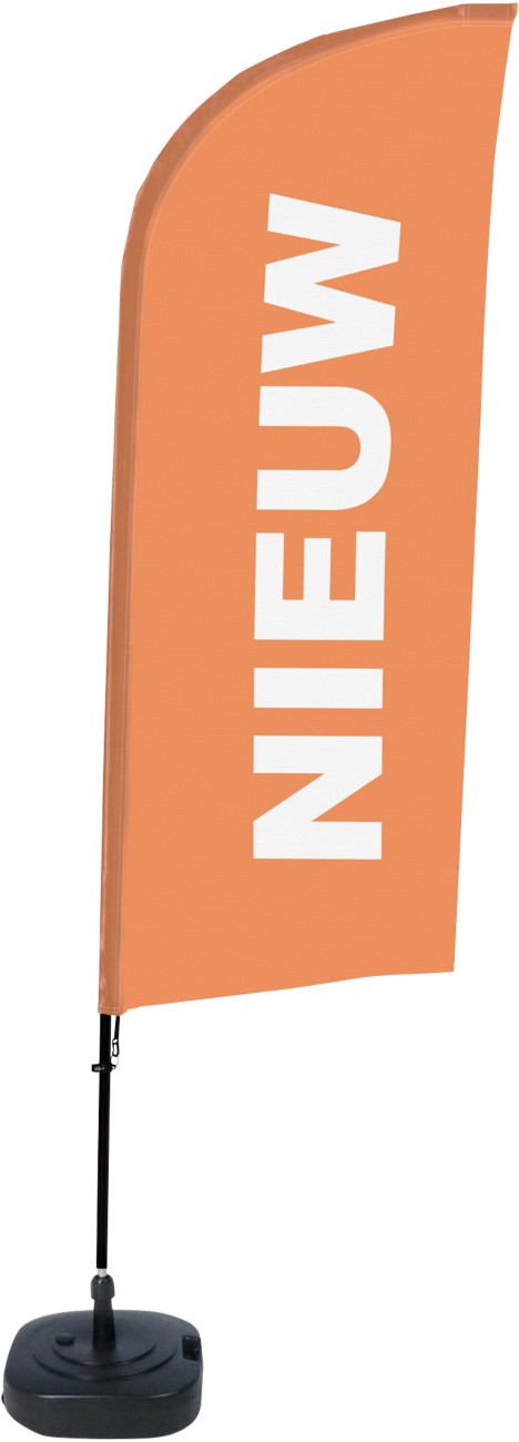 SHOWDOWN Neu Windform Strandflagge 330 x 89 cm Einseitig Aluminium