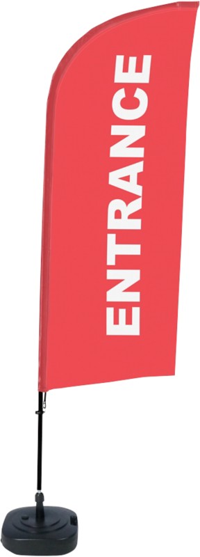 Thumbnail - SHOWDOWN Eingang Windform Strandflagge 330 x 89 cm Einseitig Aluminium