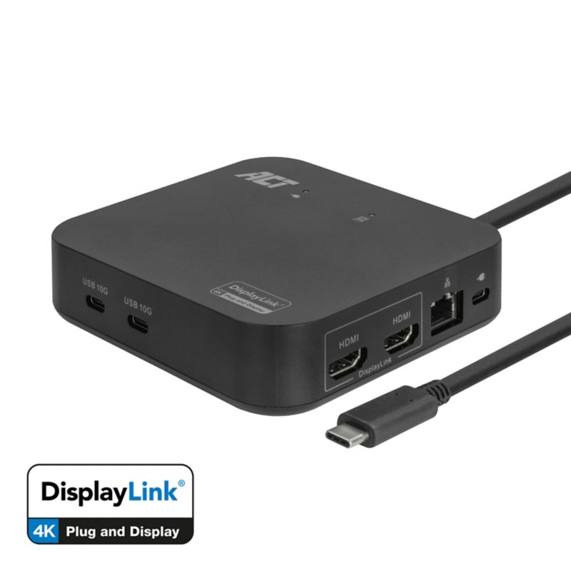 ACT USB-C Dockingstation Dual 4K Schwarz AC7150