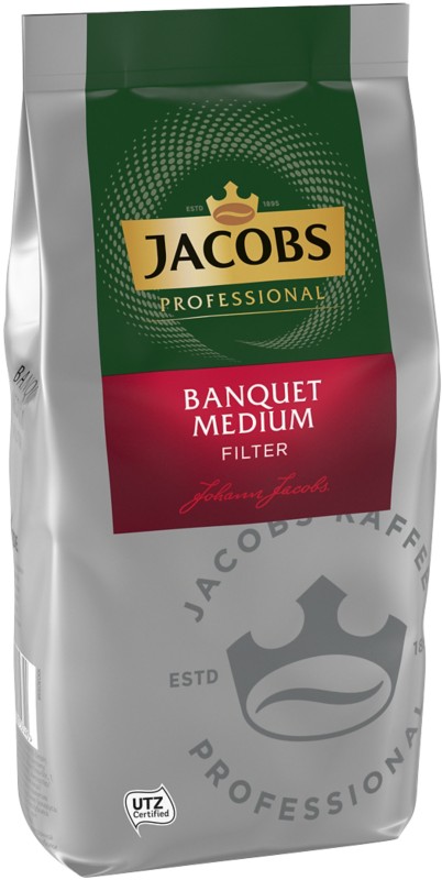 Jacobs Banquet Gemahlener Kaffee ausgewogen und mild 3/5 1000 g