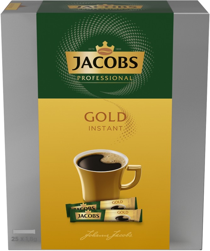 Jacobs Gold Löslicher Kaffee Mild und aromatisch 25 Stück à 1.8 g