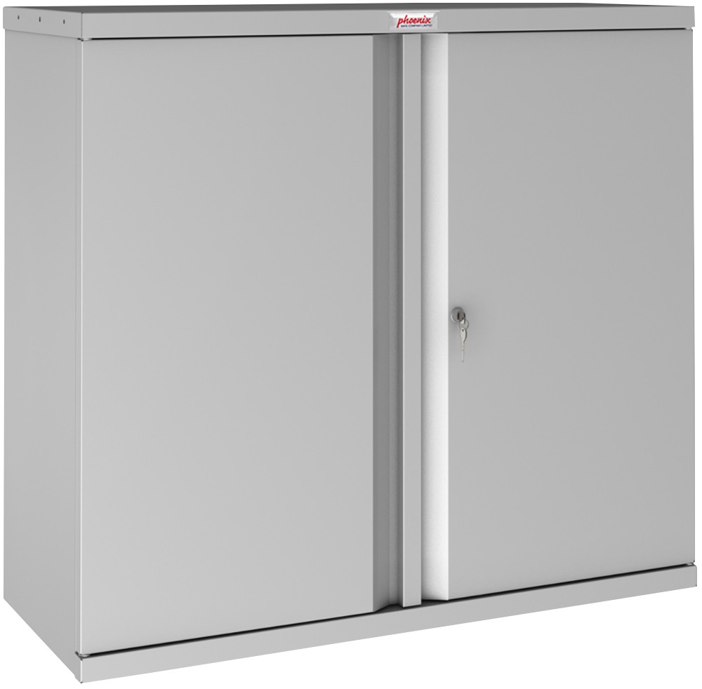 Phoenix Scl Series Regular Door Cupboard Steel 1 Shelf Lockable 915 X 370 X 830 Mm Grey