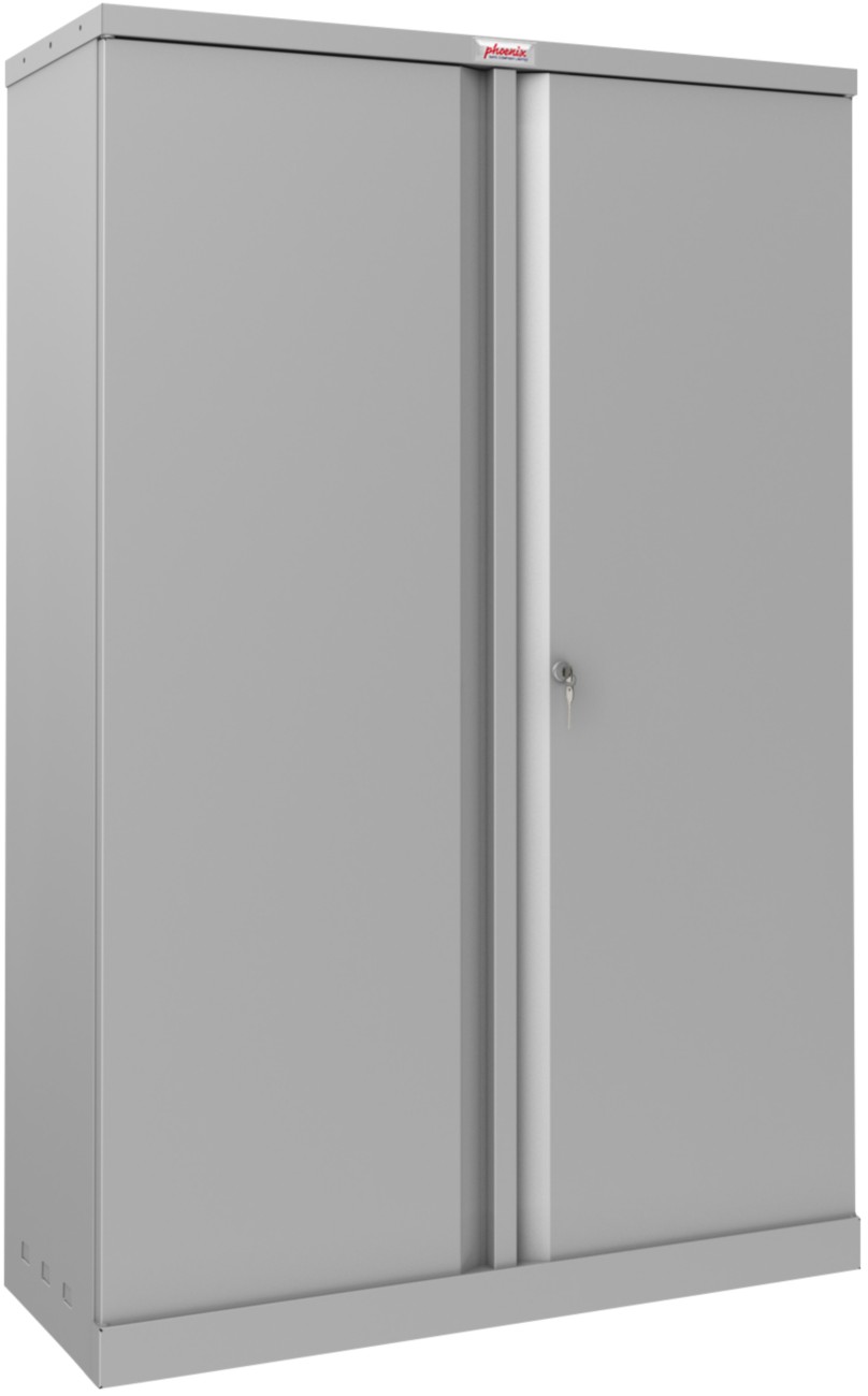 Phoenix Scl Series Regular Door Cupboard Steel 3 Shelves Lockable 915 X 370 X 1,400 Mm Grey