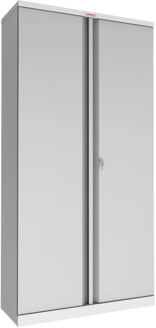 Phoenix Scl Series Regular Door Cupboard Steel 4 Shelves Lockable 915 X 370 X 1,830 Mm Grey