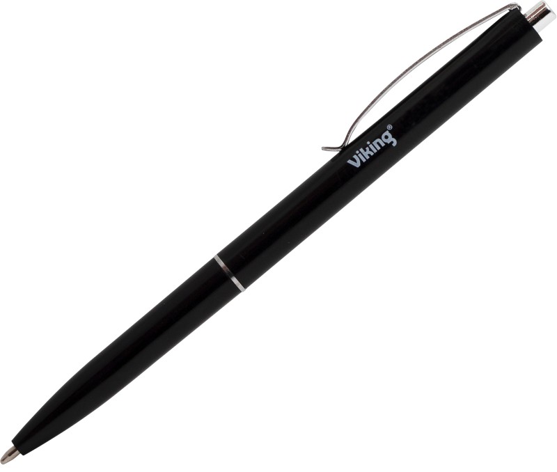 Viking Einziehbar Kugelschreiber Schwarz 0,5 mm Mittel 50 Stück