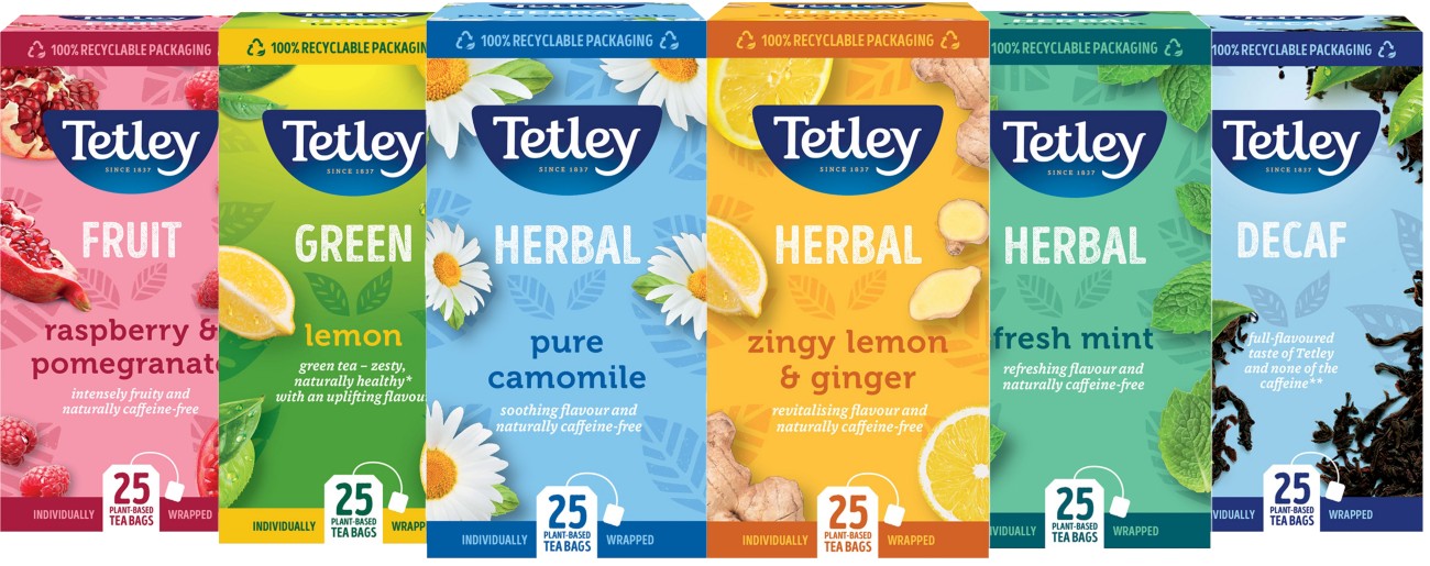 Tetley Tea Fruit & Herbal Variety Pack Of 6