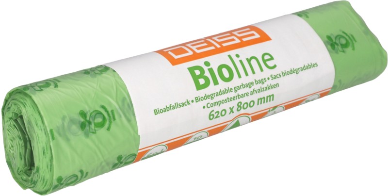 DEISS Bioline Abfallsäcke 60 L Grün 10 Stück