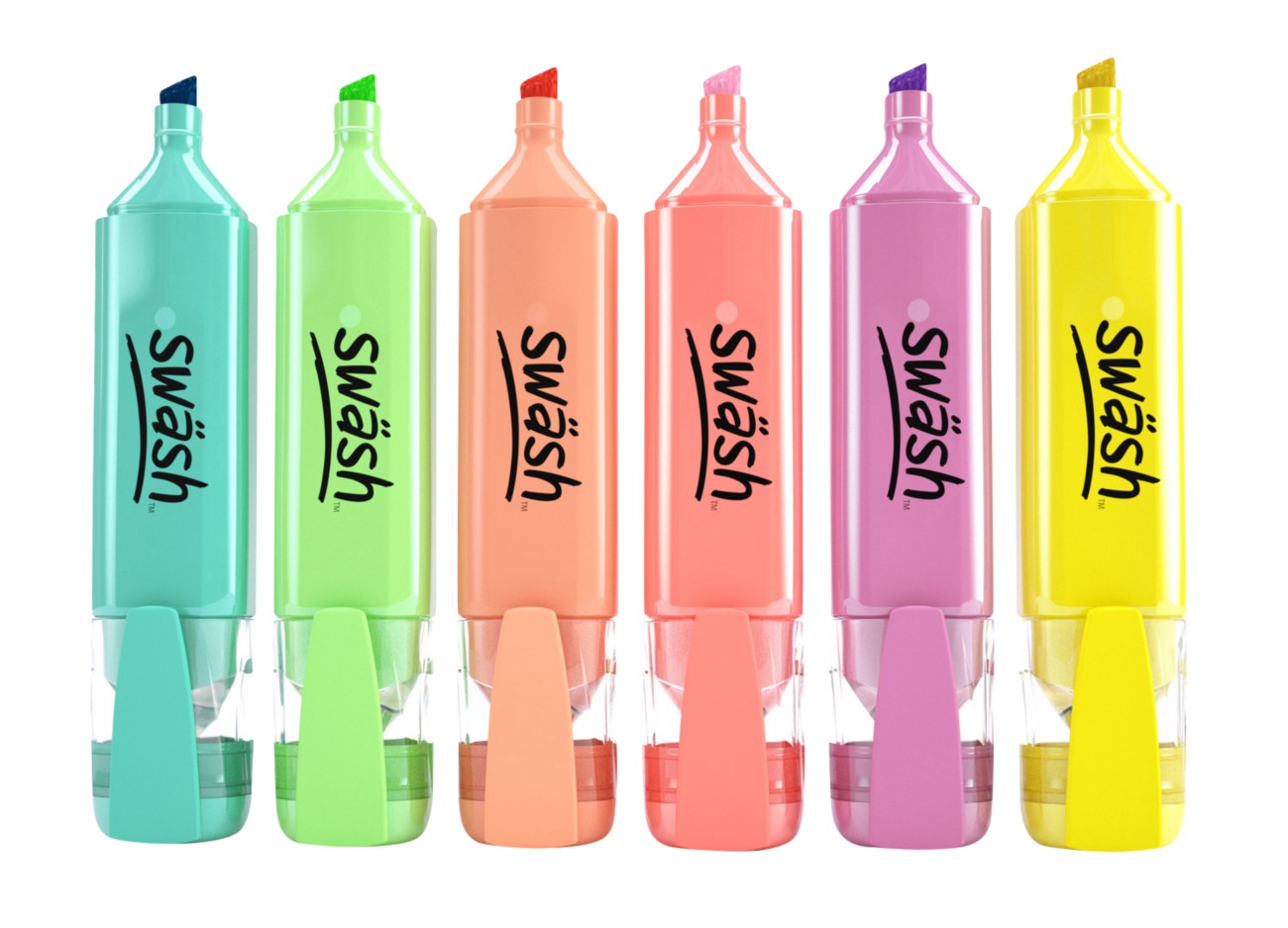 Swäsh Pastel Highlighter Assorted Broad Chisel Pack Of 48