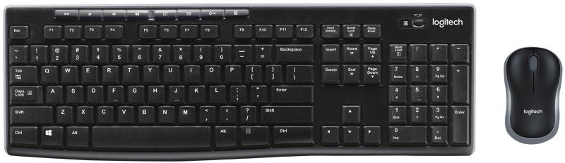 Thumbnail - Logitech Tastatur und Maus kabellos Schwarz MK270