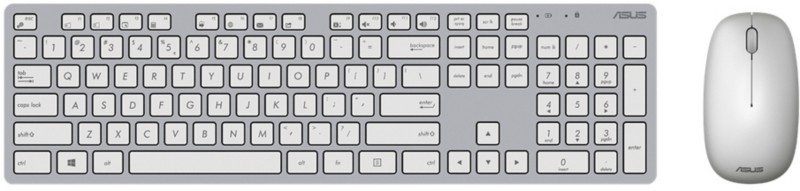 Thumbnail - ASUS Tastatur und Maus Kabellos QWERTZ Grau, Weiß W5000
