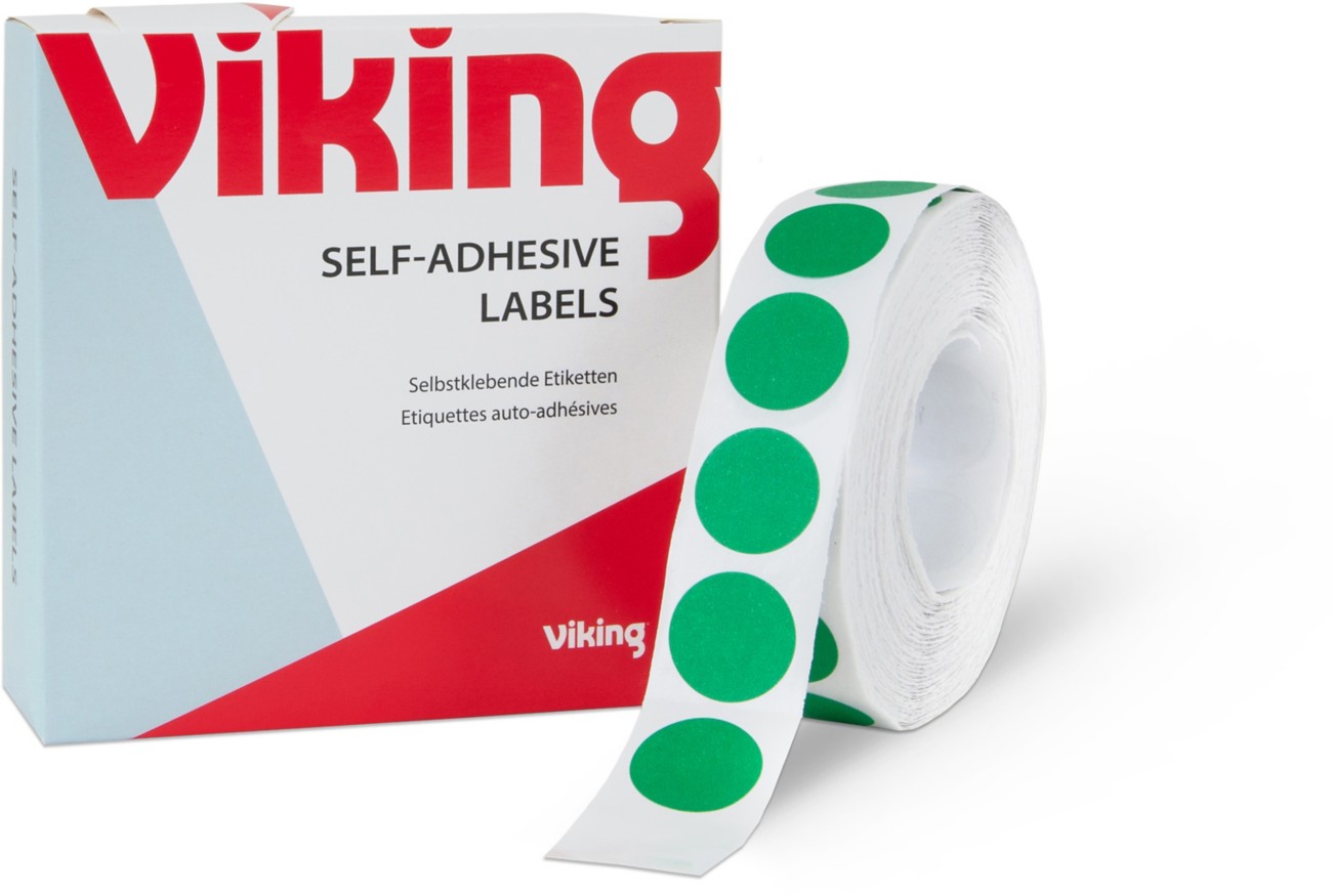 Viking Marking Dots Adhesive Green 19 Mm Pack Of 1280
