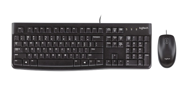 Logitech Verkabelte Tastatur MK120 QWERTZ (DE) Schwarz