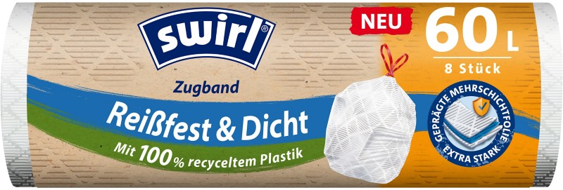 Swirl Abfallsäcke Transparent Kunststoff 8 Stück