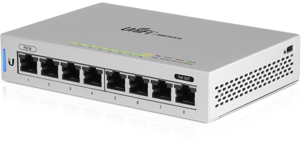 Ubiquiti Switch UniFi US-8 Managed L2 Gigabit Ethernet (10/100/1000) Power over Ethernet (PoE) Grau