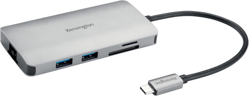 Thumbnail - Kensington UH1400P USB-C 8-in-1 Mobiler Hub K33820WW Silber