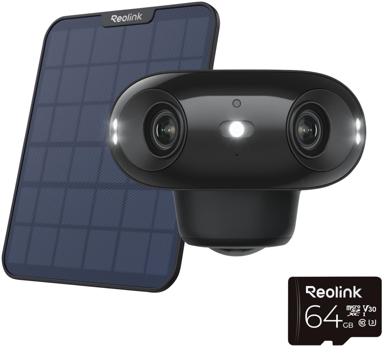 Reolink Argus Series 4K 180° Battery Wifi Outdoor Security Camera With Solar Panel + 64Gb