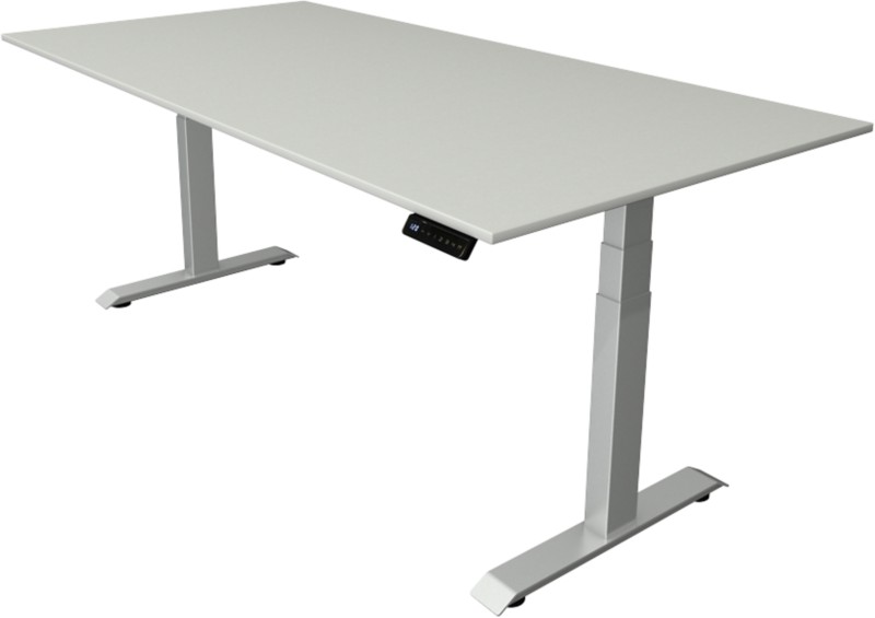 Kerkmann Elektronisch Höhenverstellbar Sitz-Steh-Schreibtisch Ahorn T-Fuß 2.000 (B) x 1.000 (T) x 1.290 (H) mm Metall, H...