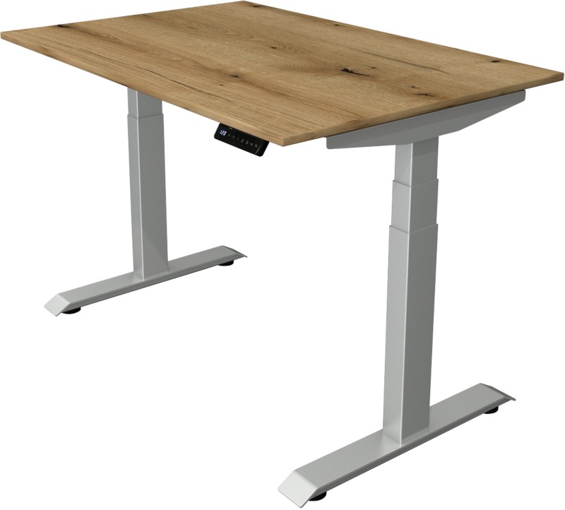 Kerkmann Elektronisch Höhenverstellbar Sitz-Steh-Schreibtisch Ahorn T-Fuß 1.200 (B) x 800 (T) x 1.290 (H) mm Metall, Hol...