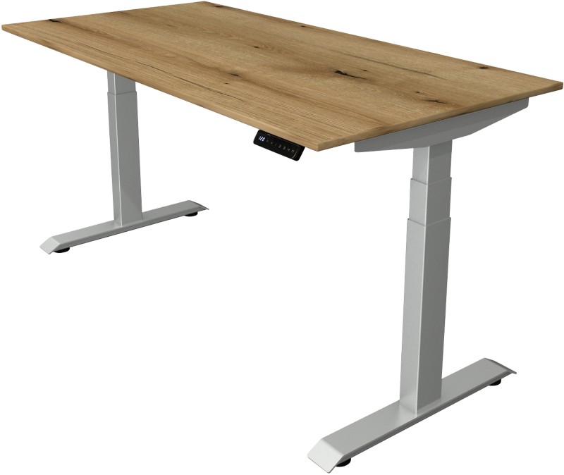 Kerkmann Elektronisch Höhenverstellbar Sitz-Steh-Schreibtisch Ahorn T-Fuß 1.600 (B) x 800 (T) x 1.290 (H) mm Metall, Hol...