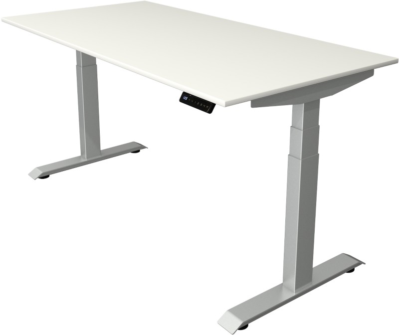 Kerkmann Elektronisch Höhenverstellbar Sitz-Steh-Schreibtisch Ahorn T-Fuß 1.600 (B) x 800 (T) x 1.290 (H) mm Metall, Hol...