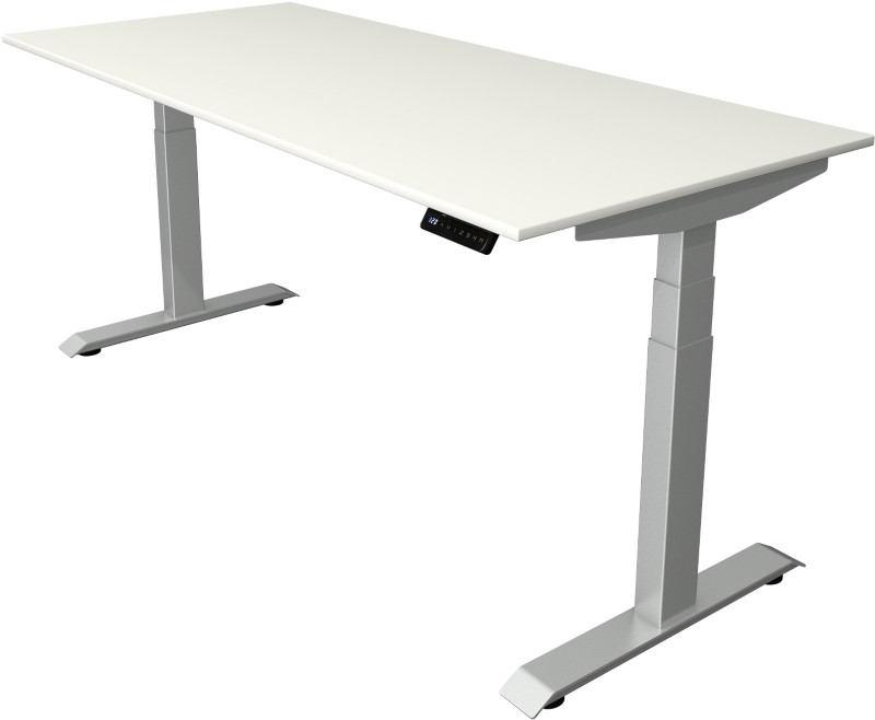 Kerkmann Elektronisch Höhenverstellbar Sitz-Steh-Schreibtisch Ahorn T-Fuß 1.800 (B) x 800 (T) x 1.290 (H) mm Metall, Hol...