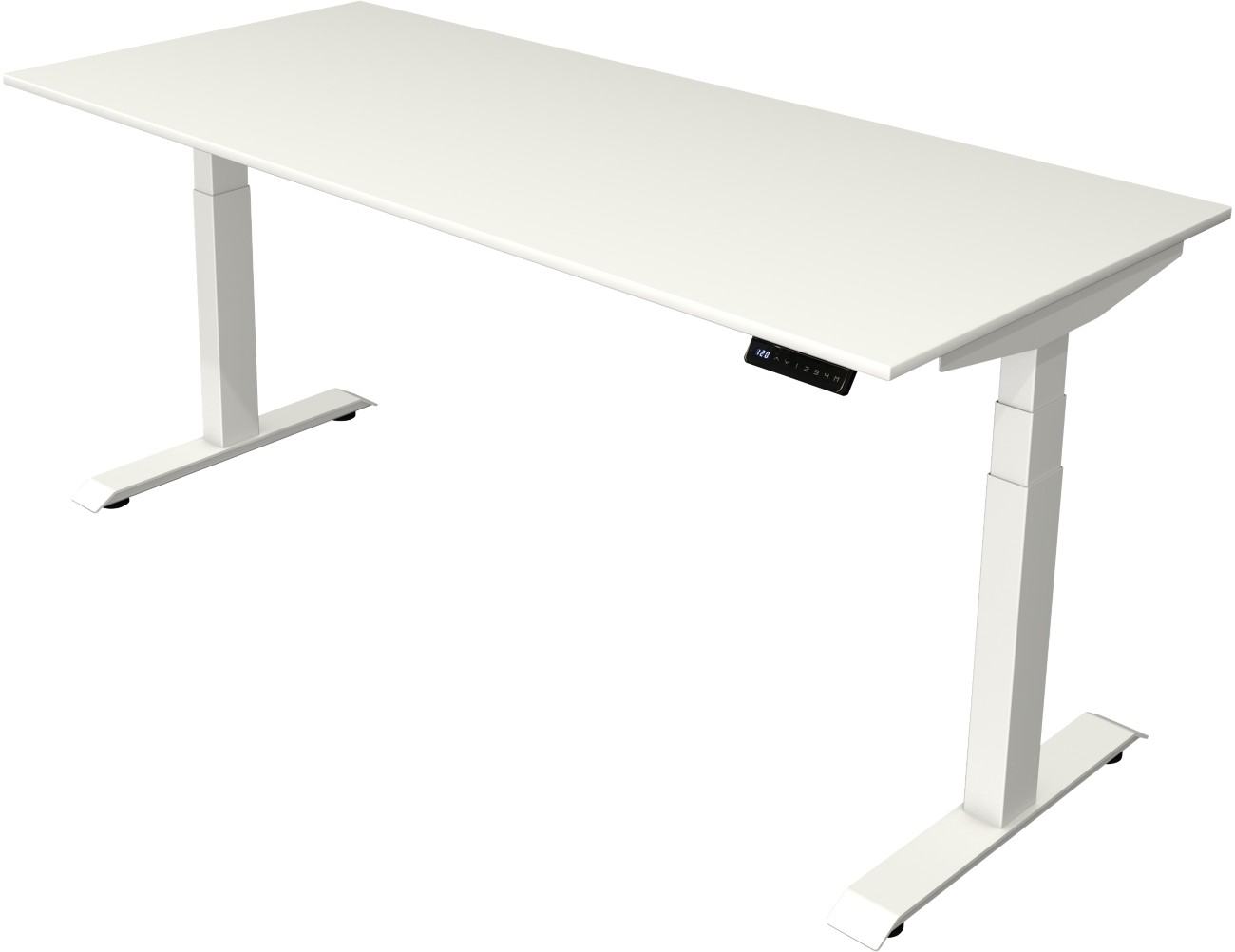 Kerkmann Move4 Elektronisch Höhenverstellbar Sitz-Stehschreibtisch Weiß T-Fuß 1.800 (B) x 800 (T) x 1.290 (H) mm Holz, Metall 1278990