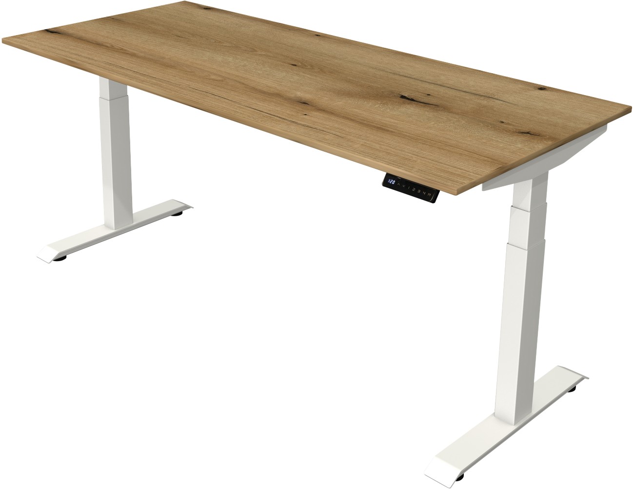 Kerkmann Move4 Elektronisch Höhenverstellbar Sitz-Stehschreibtisch Eiche T-Fuß 1.800 (B) x 800 (T) x 1.290 (H) mm Holz, Metall 1278991