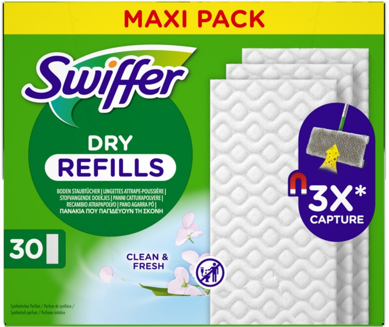 Swiffer Bodenwischtücher 36,6 (B) x 15,6 (T) x 27,2 (H) cm 8700216677301 30 Stück