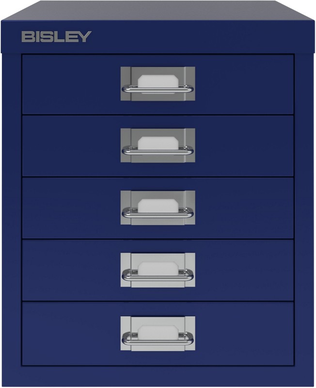 Thumbnail - Bisley Metall Schubladenschrank 5 Schübe 279 x 380 x 325 mm Blau