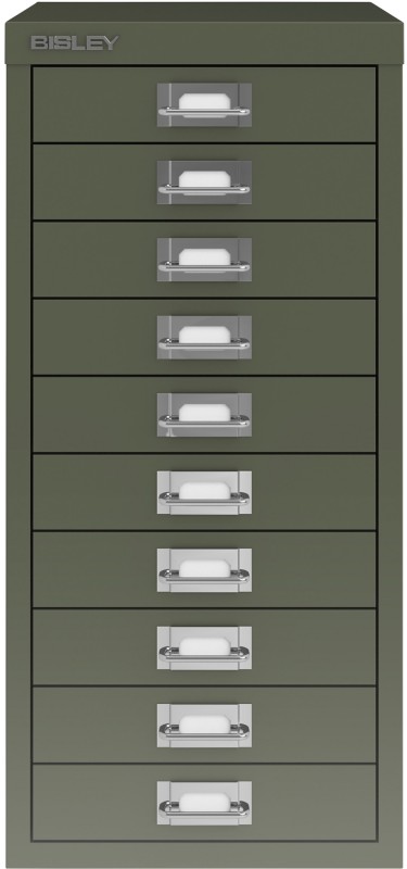 Bisley Metall Schubladenschrank 10 Schübe 279 x 380 x 590 mm Grün
