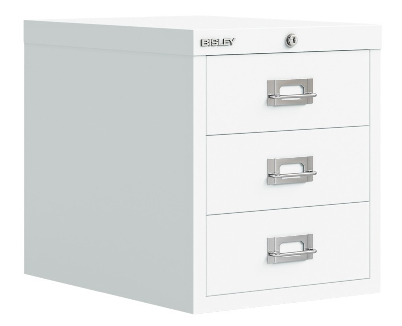 Bisley Metall Schubladenschrank 3 Schübe 279 x 407 x 325 mm Weiß