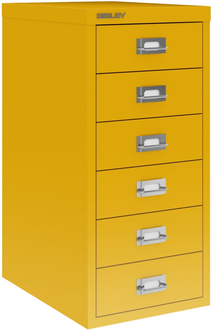 Bisley Metall Schubladenschrank 6 Schübe 279 x 380 x 325 mm Gelb