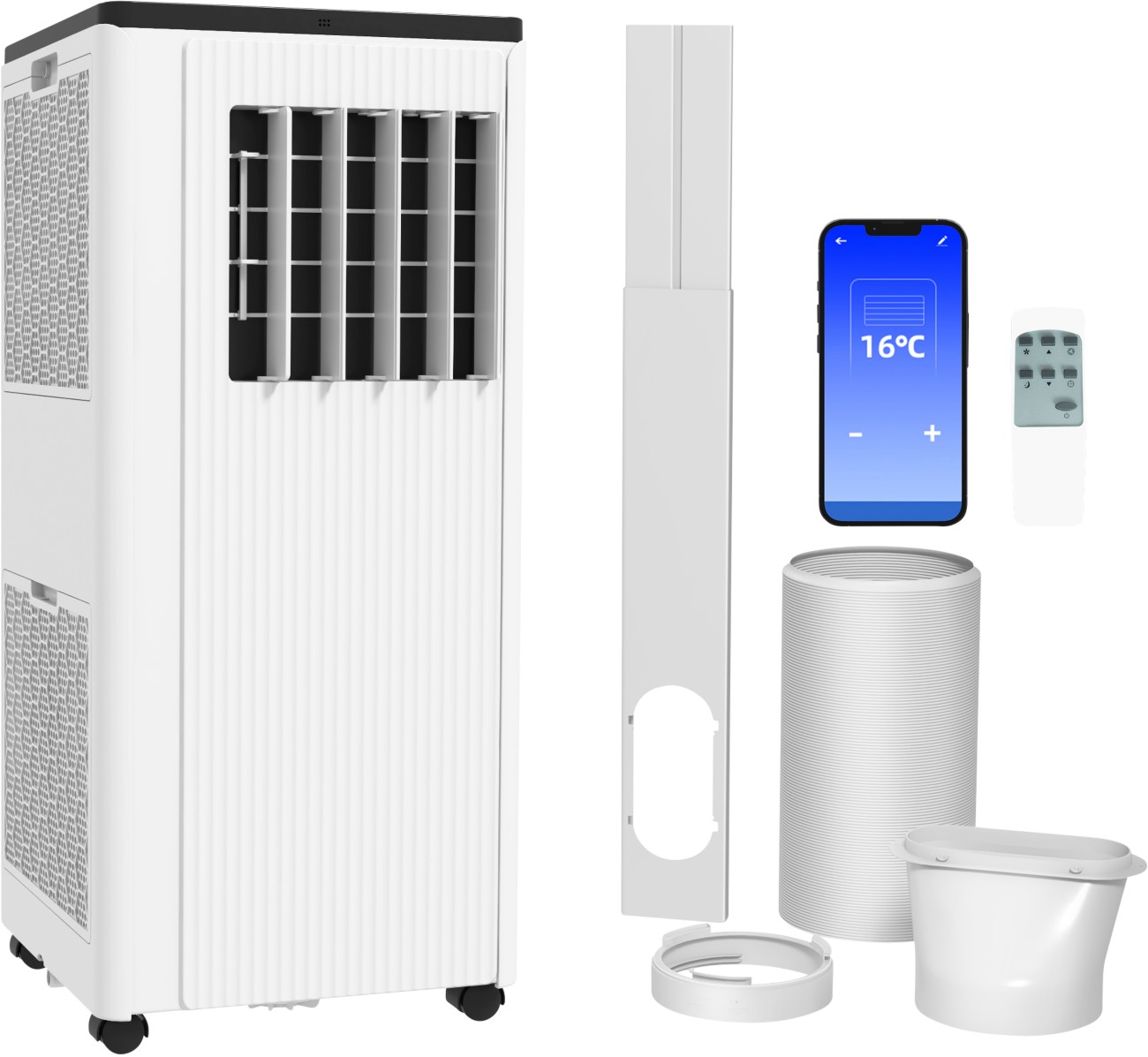 Homcom Portable Air Conditioner 9000 20 M² 0.5 L White 823-060V71wt