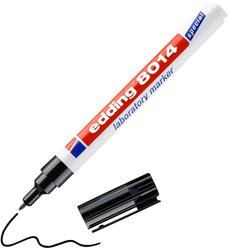 Thumbnail - edding E-8014 Labormarker Schwarz Rundspitze 1 mm