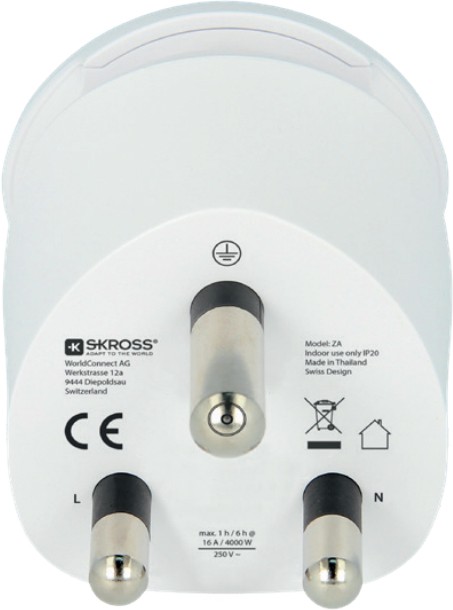 Thumbnail - SKROSS Weltreiseadapter Südafrika geerdet SKR1500202E