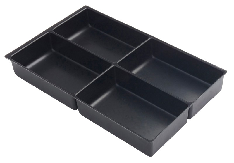 Bisley Kunststoff Schubladen-Einsatz 234 x 365 x 22 mm Schwarz