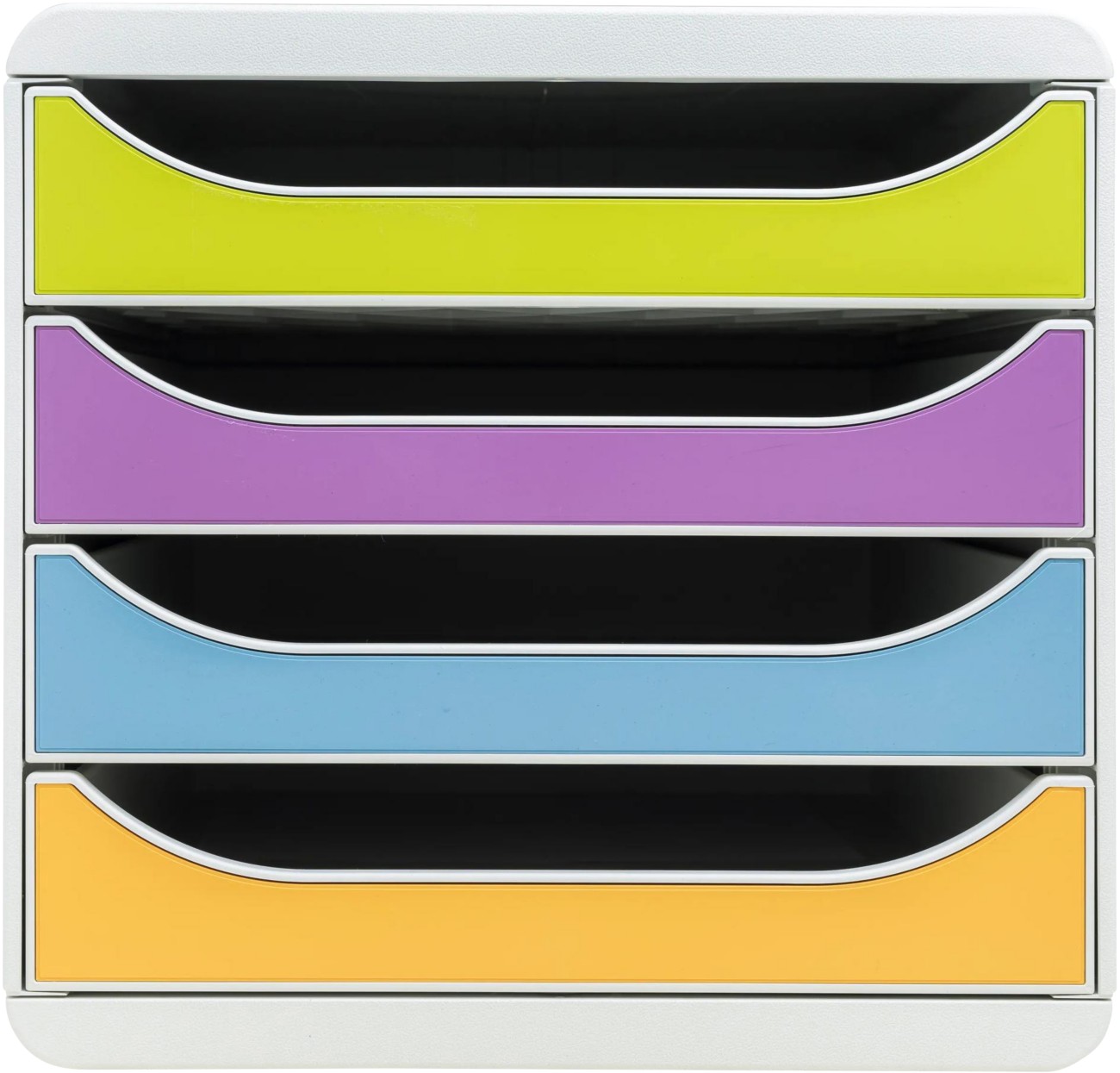 Thumbnail - Exacompta Pop'N Co Schubladenbox Kunststoff Farbig sortiert 4 Schubladen 27,8 x 34,7 x 26,7 cm DIN A4+