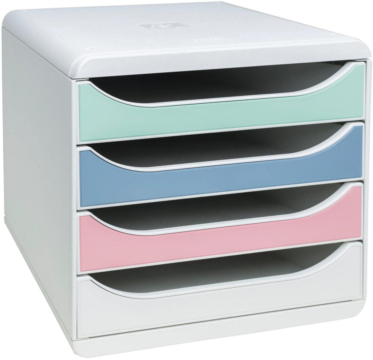 Thumbnail - Exacompta AutentiK Schubladenbox Kunststoff Weiß 4 Schubladen 27,8 x 34,7 x 26,7 cm DIN A4+