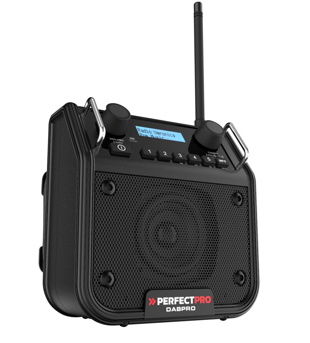 PERFECTPRO DABPRO Baustellenradio DPR2 Schwarz