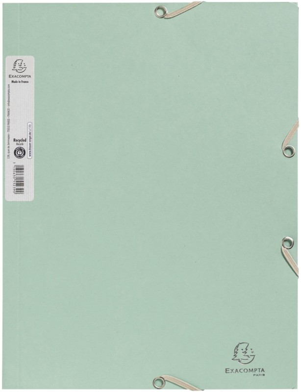 Exacompta AutentiK 3 Dreiflügelmappe A4 Salbeigrün Karton 400 g/m²
