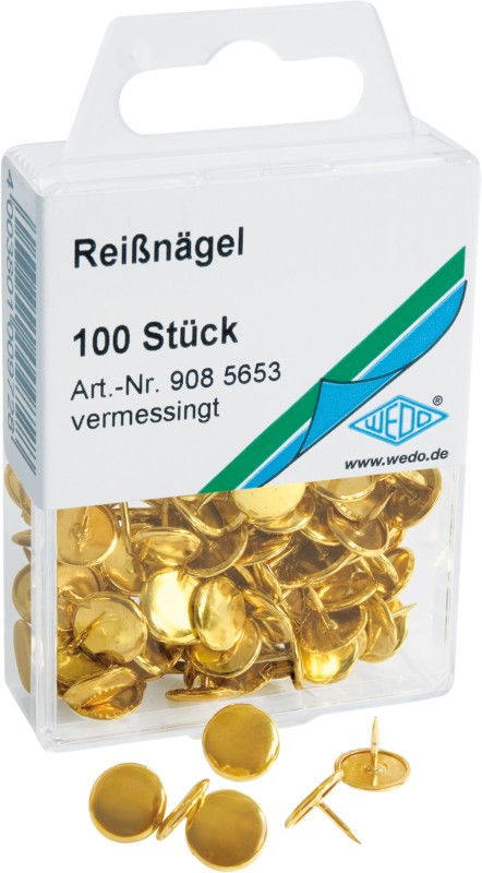 WEDO Reißnägel Metall Gelb100 Stück
