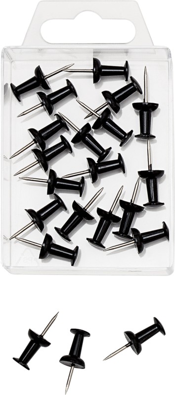 WEDO Stecknadeln Metall Schwarz 20 Stück