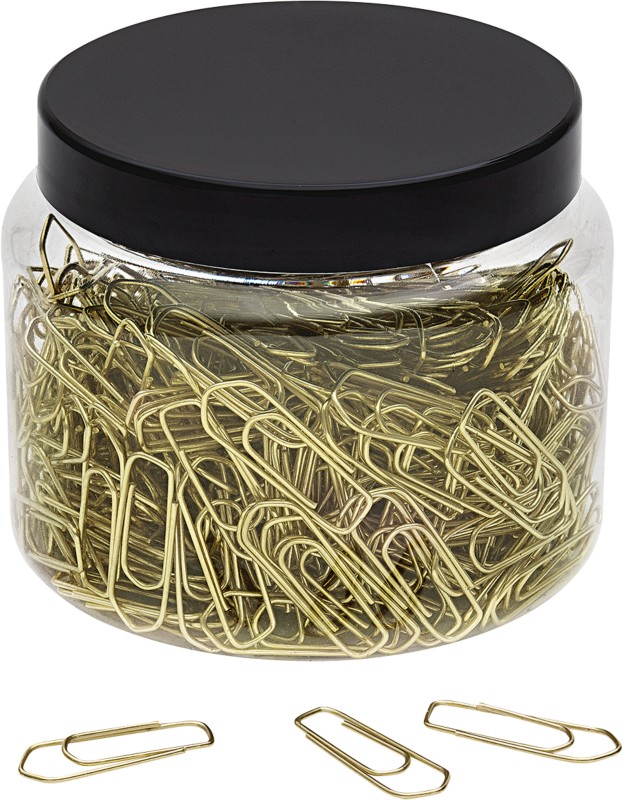 Thumbnail - WEDO Büroklammern Metall 65 mm Gelb 400 Stück