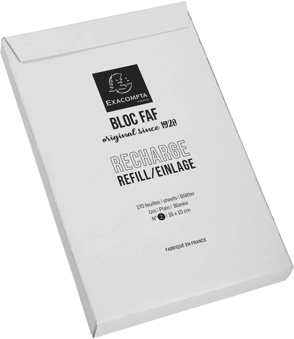 Exacompta No.2 Faf Desk Pad Refill Plain White 340 Pages