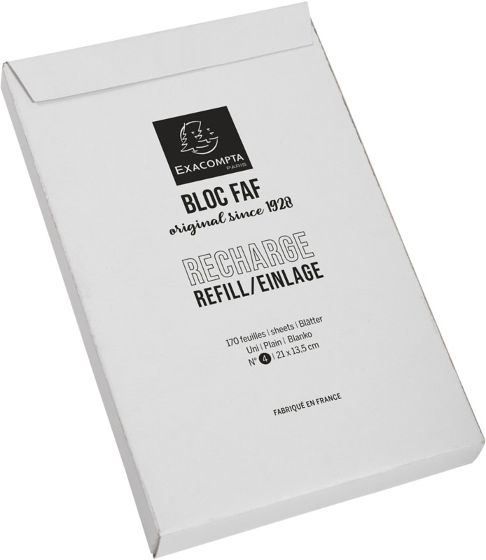 Thumbnail - Exacompta Bloc FAF FAF-Schreibblock Nachfüllung Blanko Weiß 340 Seiten