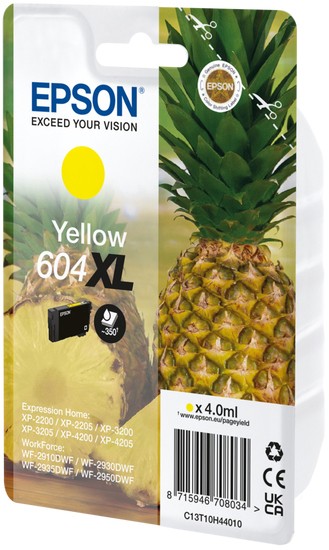 Original Epson 604XL High Capacity Yellow Ink Cartridge (C13T10H44010) - Image 8