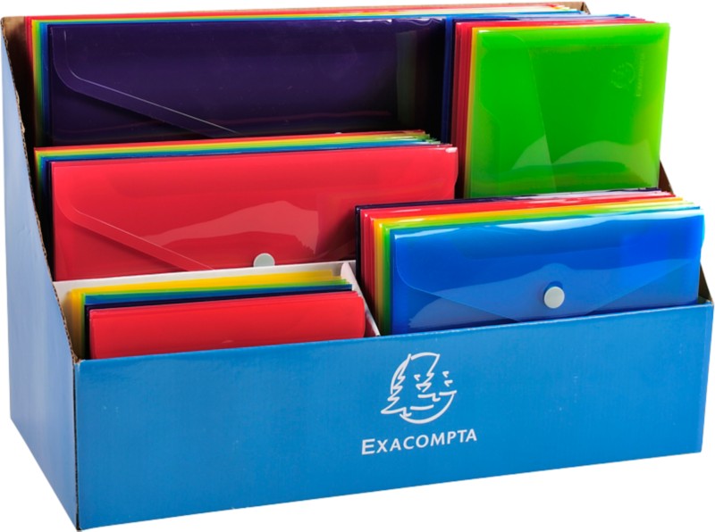 Exacompta Iderama PP Dokumentenmappe + Display 34480E Druckknopf PP (Polypropylen) Hoch und Quer 17 (B) x 24 (T) x 37 (H...